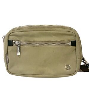 Lululemon Nylon Khaki Tan Everywhere Convertible Crossbody Bag